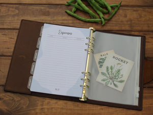 Leather Gardening Journal Gift Set ⎹ Garden Journal ⎹ Large Gift Box